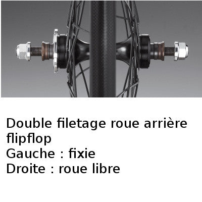 Paire de roues noires flipflop vélo fixie 28 X-Press Miche - #6
