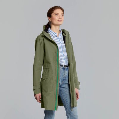 Parka pluie chaud et élégant vert olive pour femmes Mosse Basil - #3