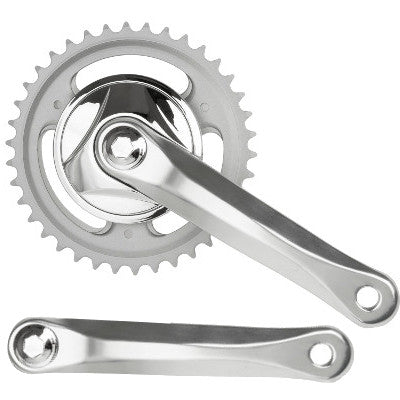 Pédalier mono plateau 38 dents argent vélo 5 à 8 vitesses - #1