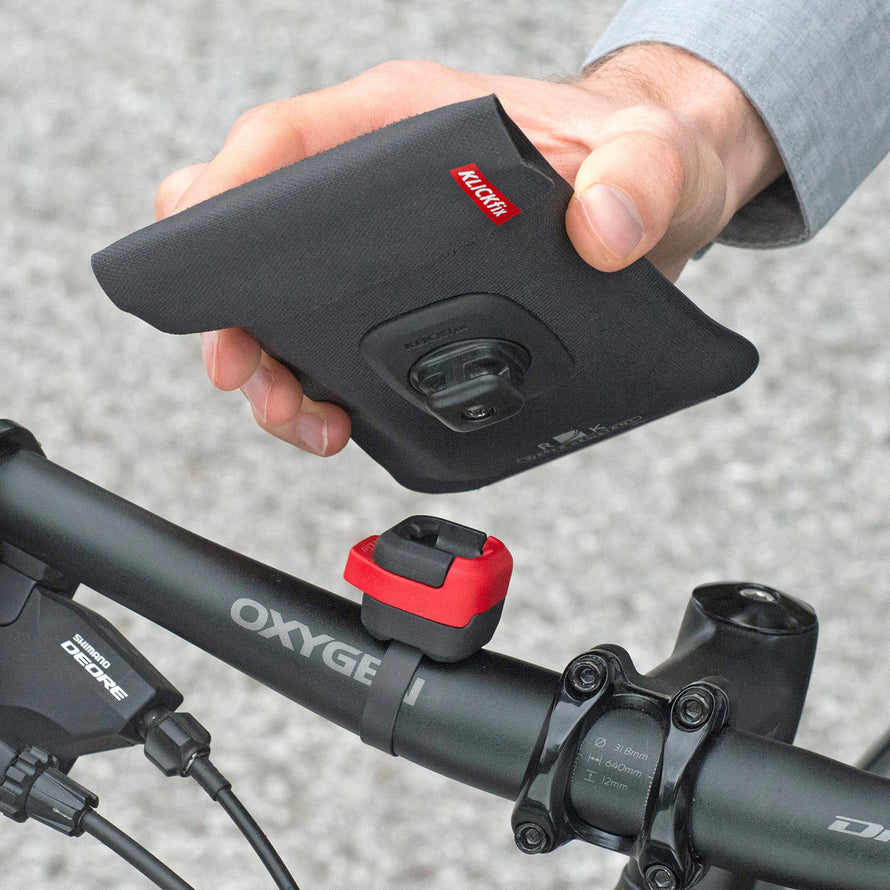 montage phonebag light klickfix sur guidon velo