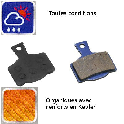 Plaquettes organiques frein à disque vélo Magura MT2.4.6.8 Paire - #4