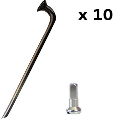 Rayons vélo épais 2,3 mm - par 10 - #1