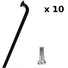 Rayons vélo noirs 2 mm avec écrous - Lot de 10 pièces - #1
