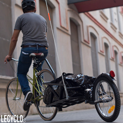 Remorque de vélo mono roue sur tige de selle avec sac étanche - #6