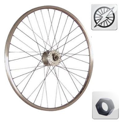 Roue avant 28 pouces avec dynamo dans moyeu à écrou - #1