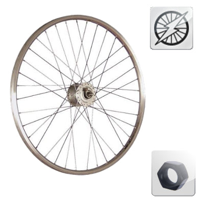 Roue avant vélo 650 avec dynamo moyeu - #1