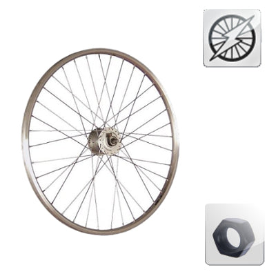 Roue de 20 pouces avec dynamo dans moyeu à écrou - #1