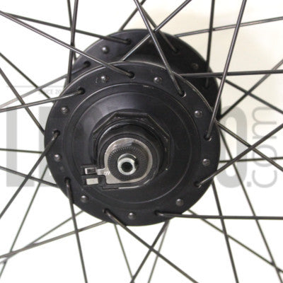 Roue vélo avant noire moyeu dynamo 28 pouces Rodi - #2