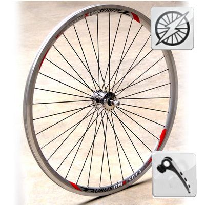 Roue vélo de route 700 avec dynamo moyeu SONdelux - #1