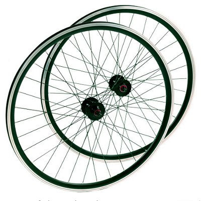 Roues avant et arrière moyeu flip flop fixie single speed Noires - #1