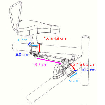 Selle siège enfant sur cadre de vélo large - #4