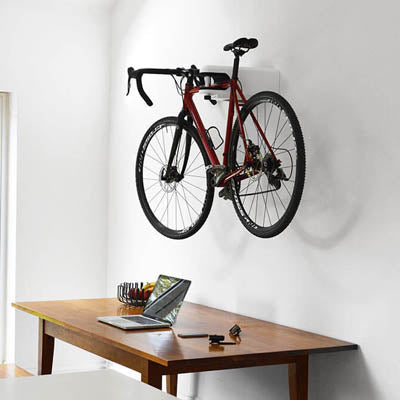 Support vélo mural blanc avec antivol intégré Airlok Hiplok - #6